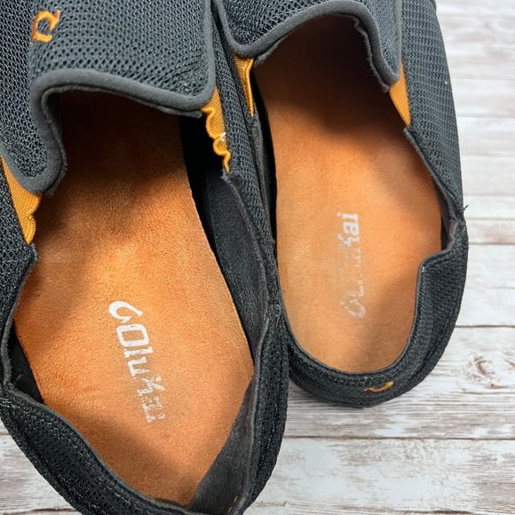 OluKai Nohea 10.5 Mens Mesh Slip On Gray Orange Loafers Sneakers - Picture 8 of 11